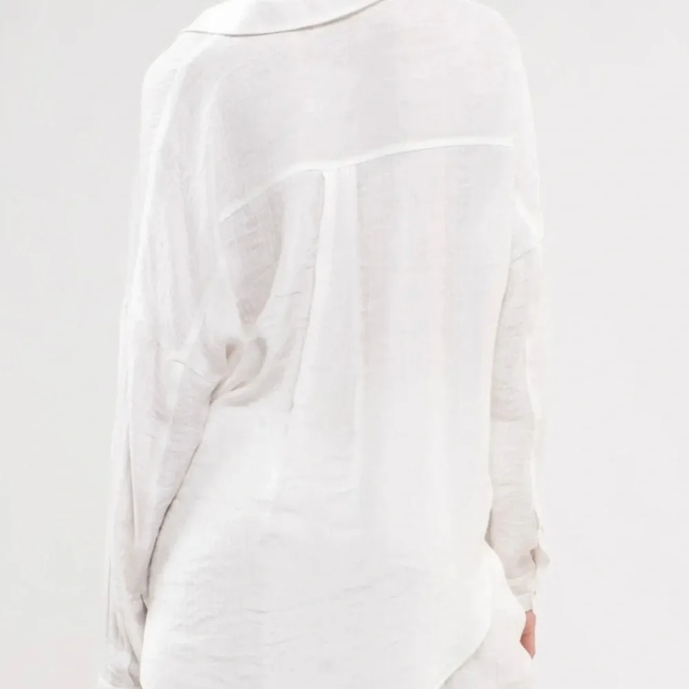 5 for $20 SALE! Lightweight white button up - Picture 3 of 5